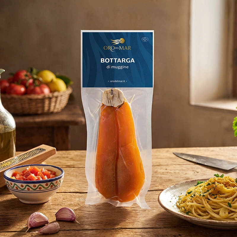 La Bottarga di muggine Oro del Mar in vaschetta